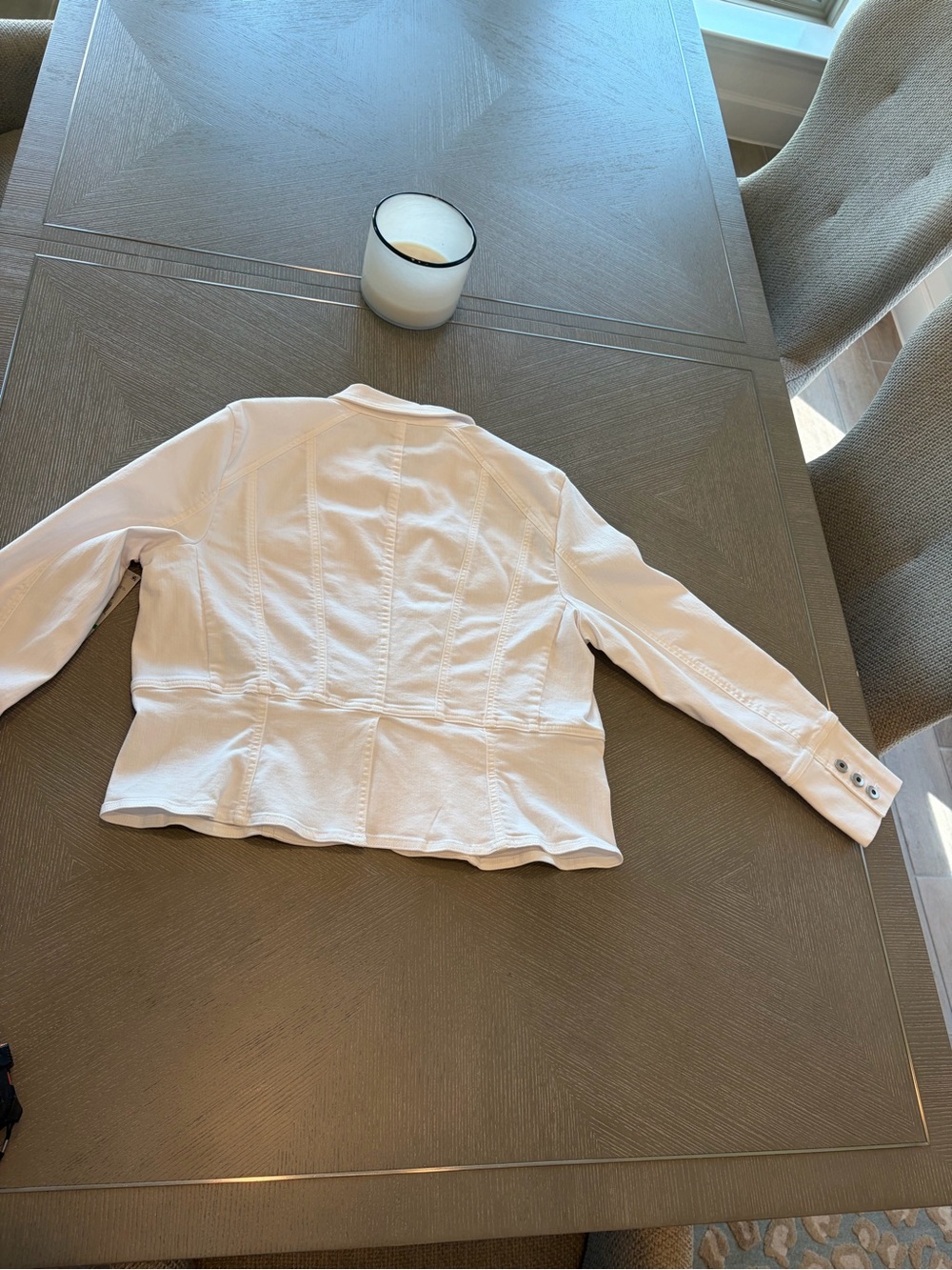 Multiples White Denim-Style Button Jacket - Picture 7 of 7
